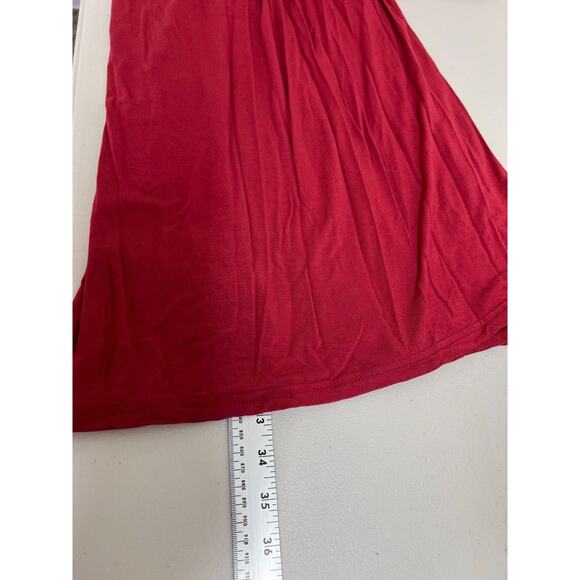 Umgee A Line Cut Out Dress Womens Size Large Long Sleeve Cotton Blend Red - Picture 9 of 11